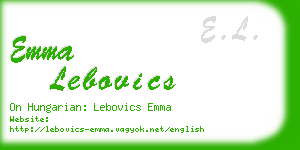 emma lebovics business card